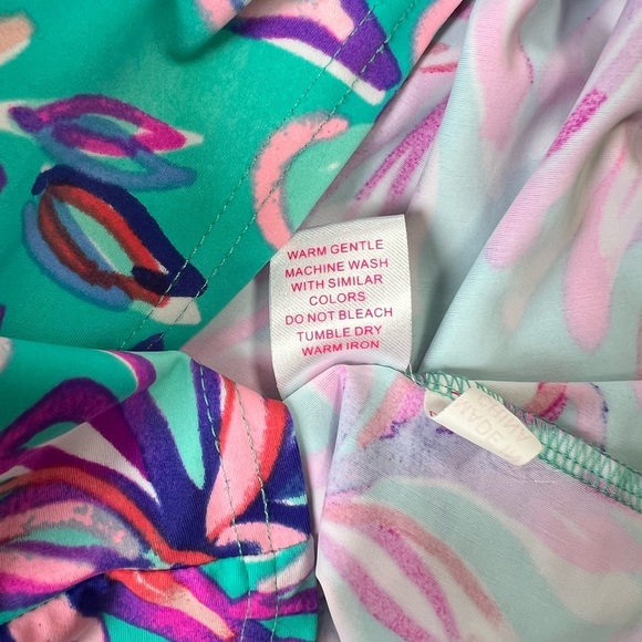 Aryeh Tropical Print Ruffle Neckline Sleeveless UPF +50 Sleeveless Dress, S - Picture 5 of 8